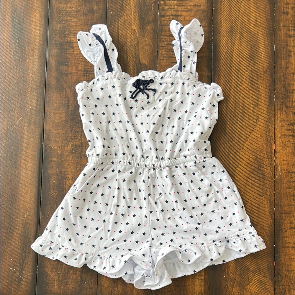 Janie and Jack Romper with Ruffled Straps